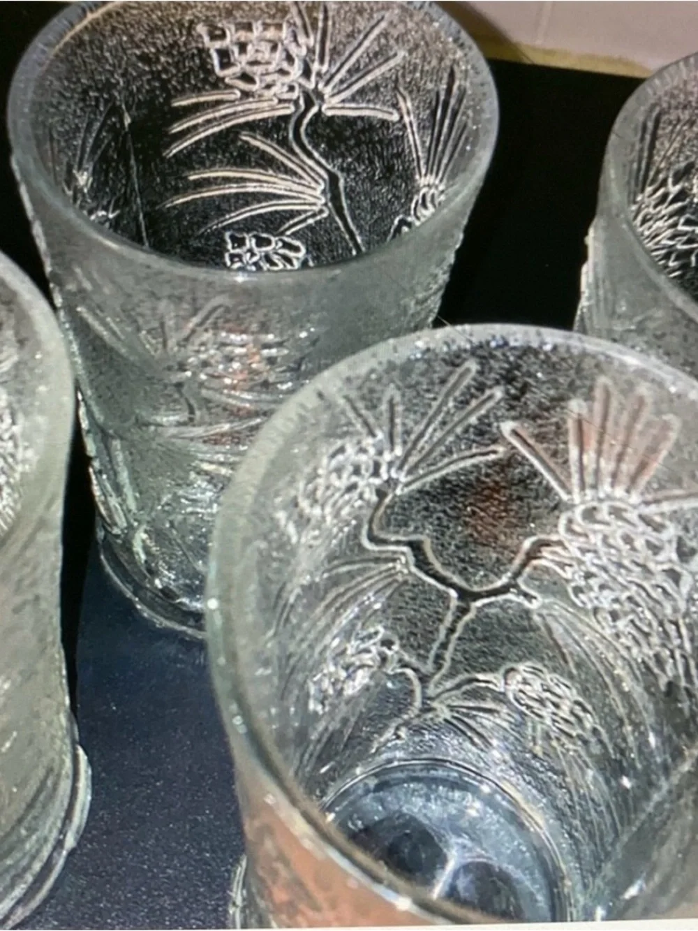 4-Ponderosa Textured Glass Iced Tea 1970’s